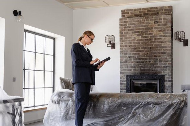 a landlord inspecting an apartment